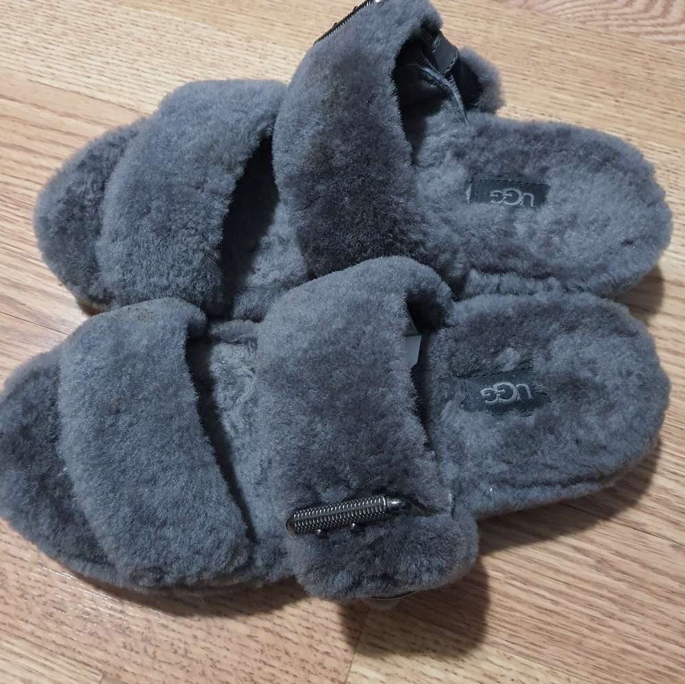 UGG Fuzz Yeah Sheepskin Slides